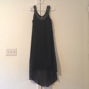 Navy color, silk dress